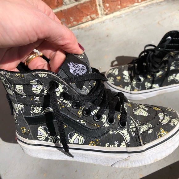 Vans SK8 Hi Zip Peanuts Glow Mummies kids 11 - Picture 4 of 8
